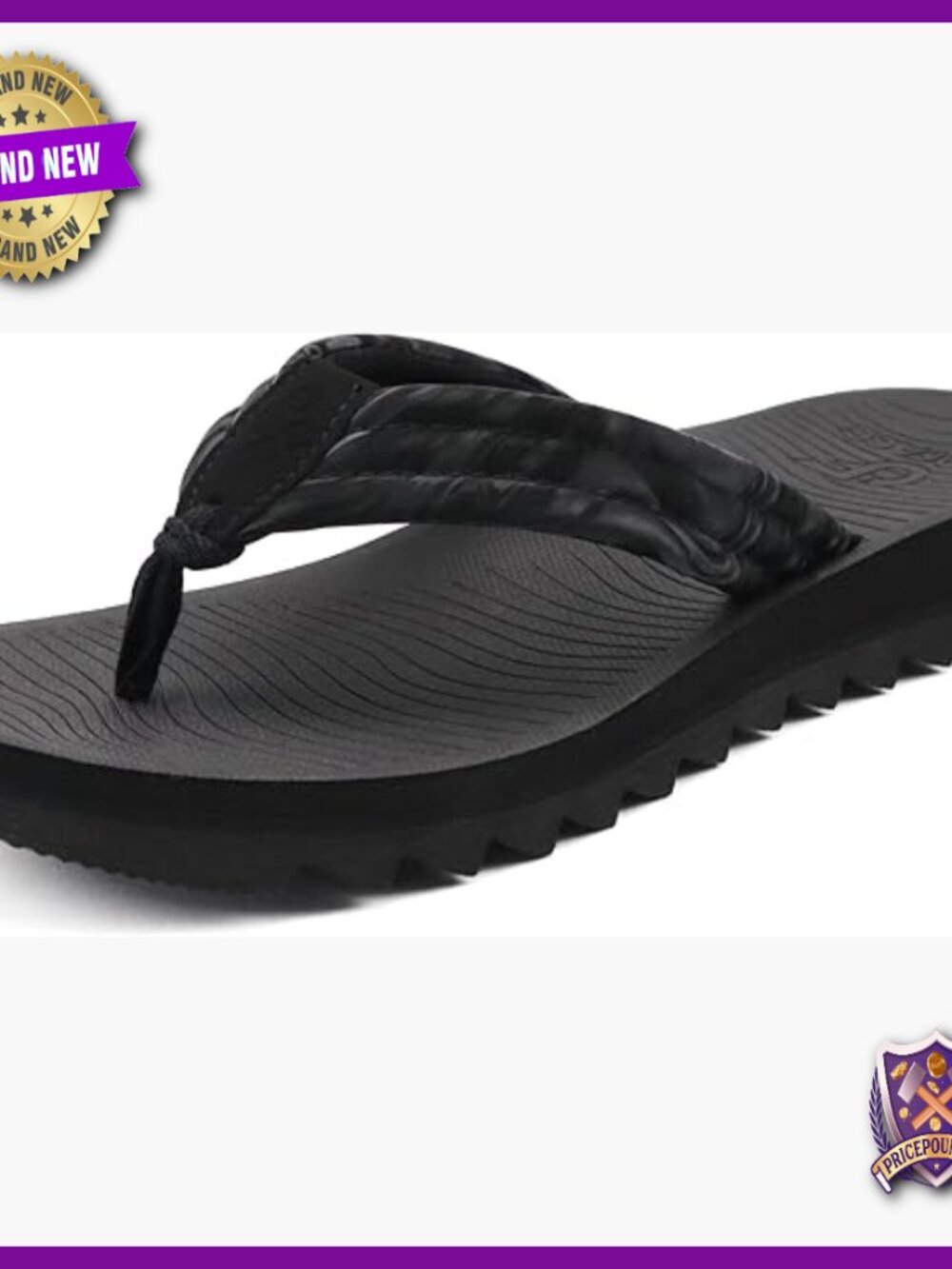 Arch Support Flip Flops with Memory Foam Cushion, Orthopedic Sandals for Walking